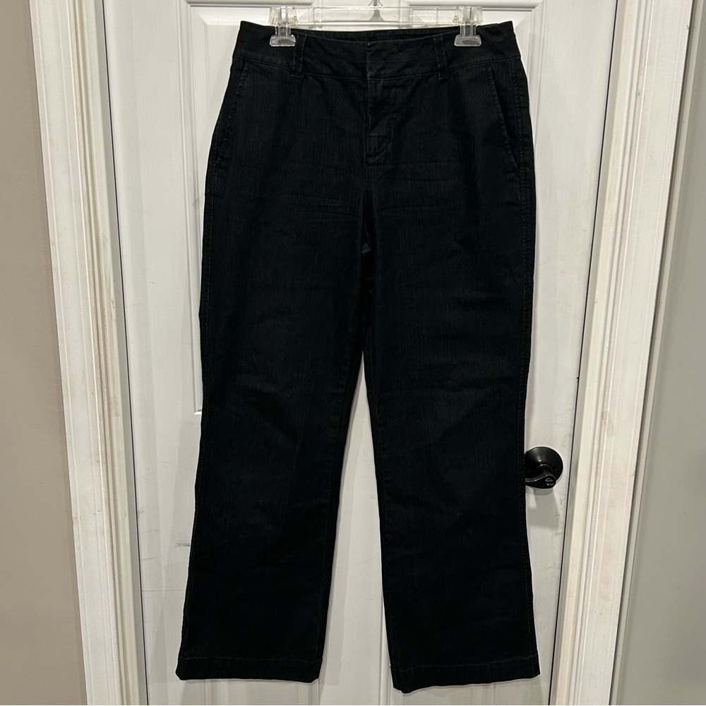 Coldwater Creek Women’s Black Denim Trouser Jean, Size 8